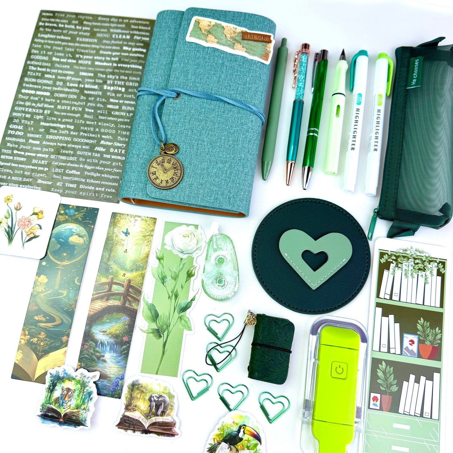 Travel Journal Bookish Bundle 🧭 GREEN