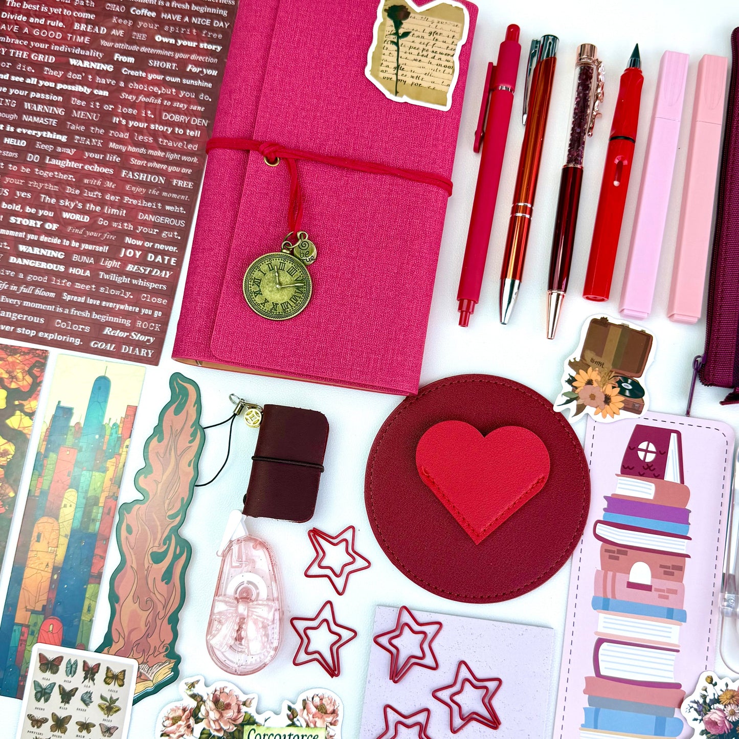 Travel Journal Bookish Bundle 🧭 RED