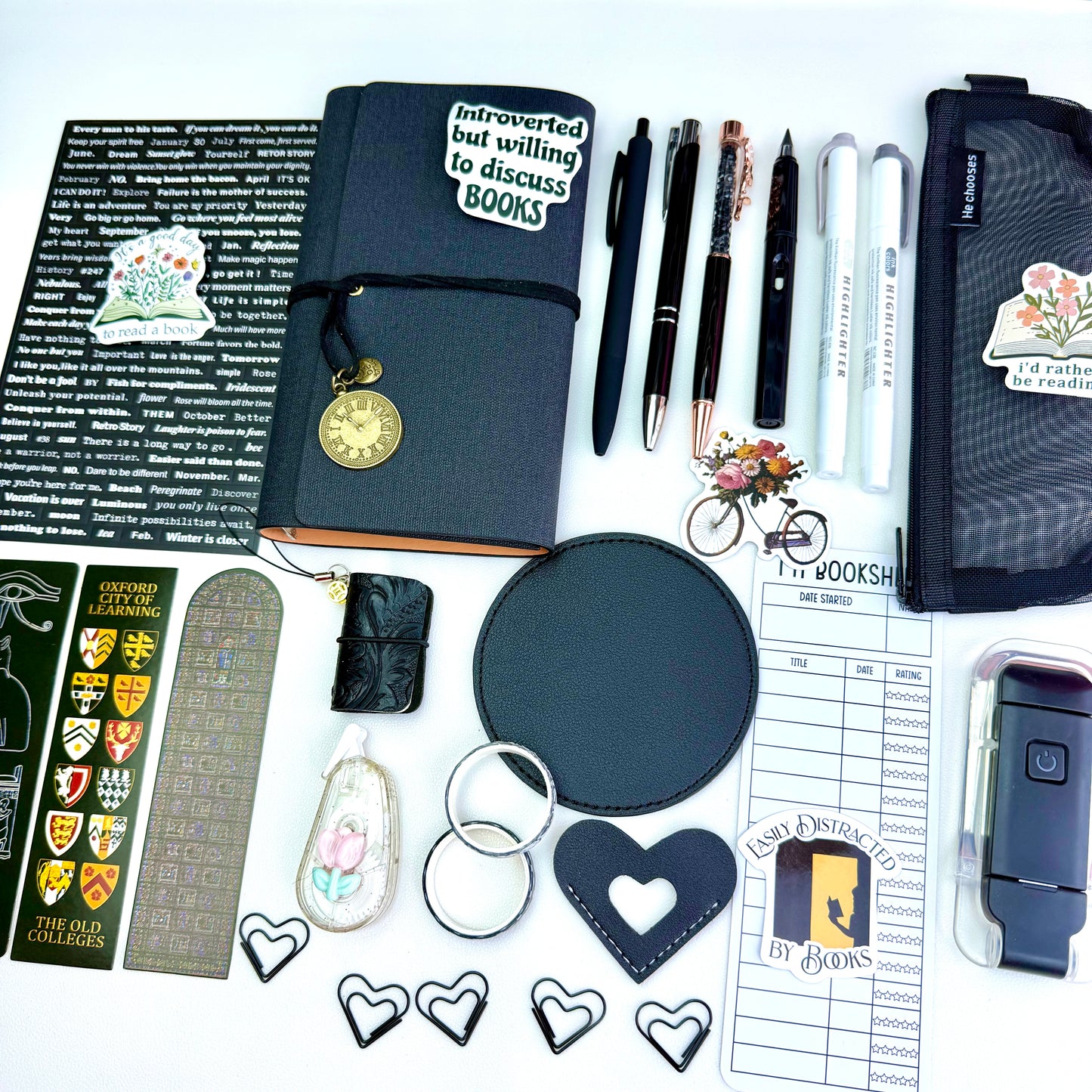 Travel Journal Bookish Bundle 🧭 BLACK