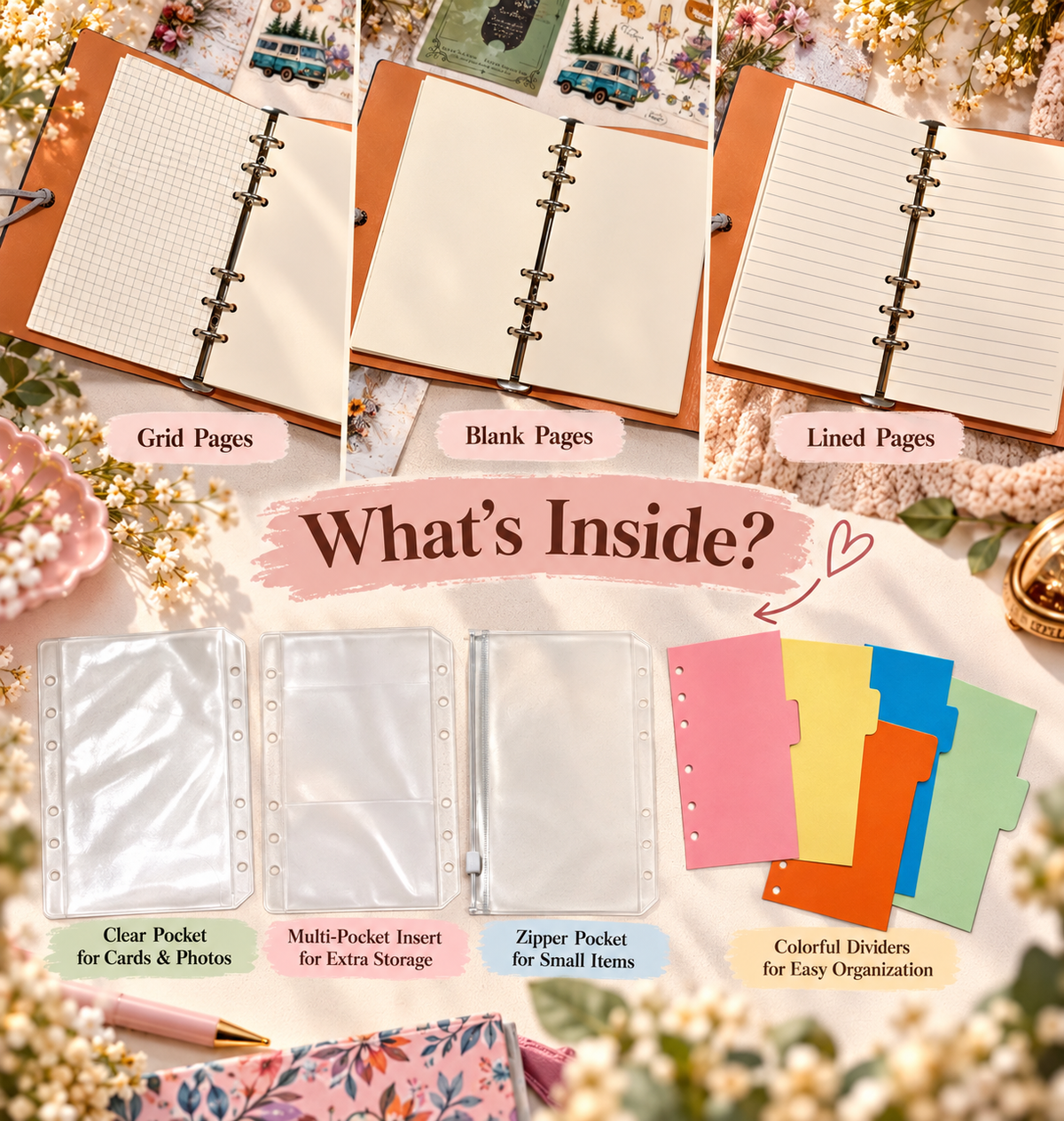 Vintage Journal Bookish Bundle – Dusty Pink