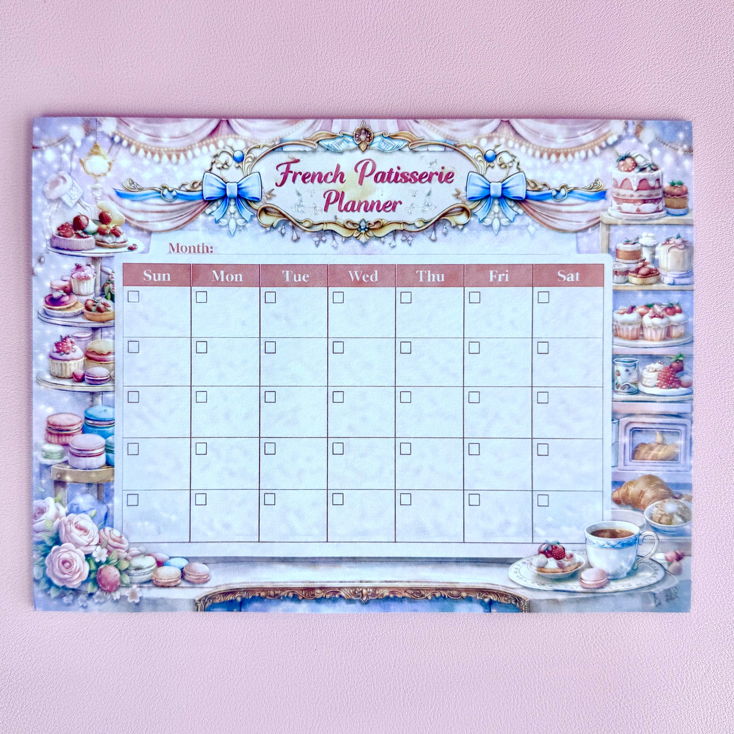 French Monthly Planner