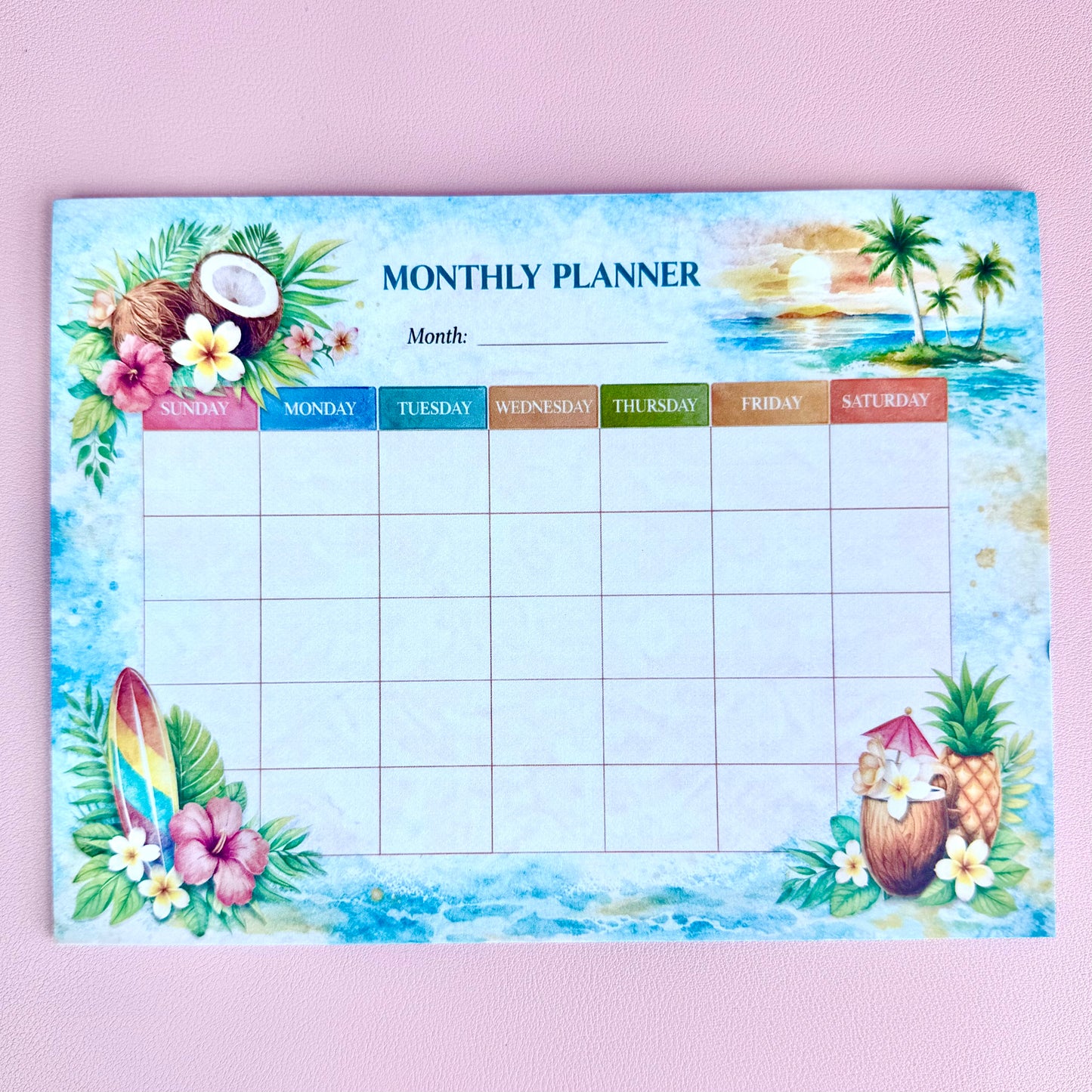 Tropical Monthly Planner
