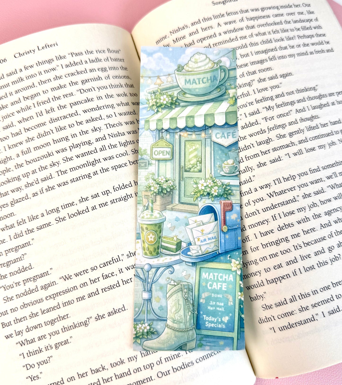 Matcha Cafe Bookmark