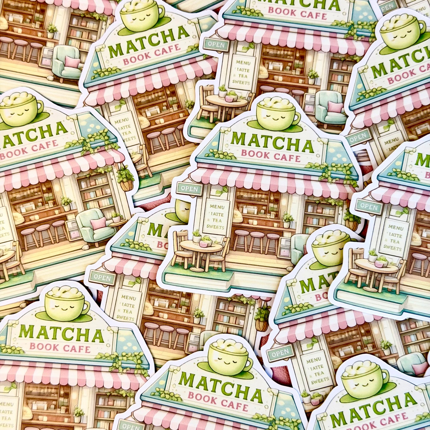 Matcha Book Cafe Sticker
