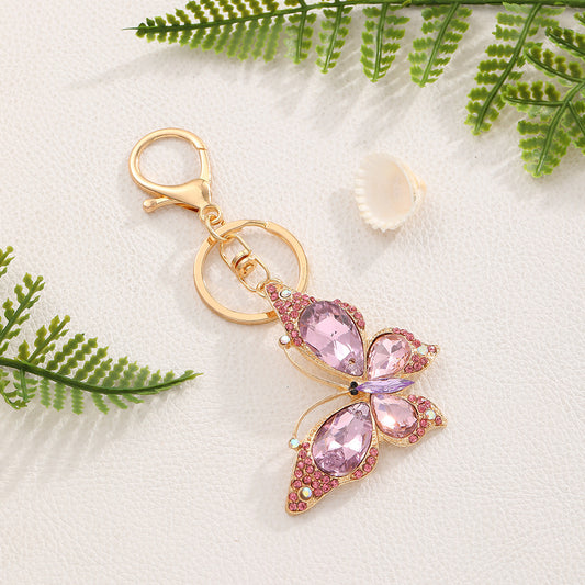 Crystal Butterfly Keychain