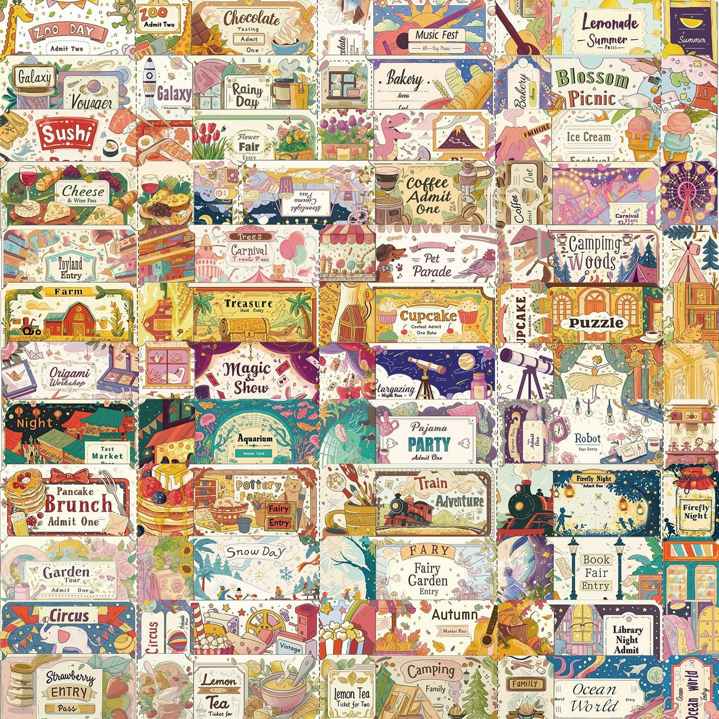 30 pieces of stickers