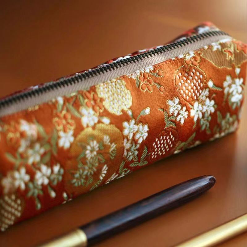 Vintage Embroidered Stationery Pouch
