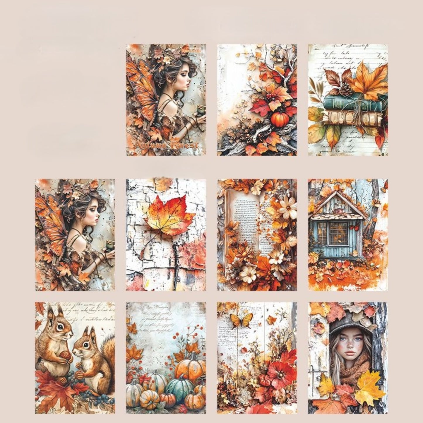 Scrapbooking sheets for journal decoration