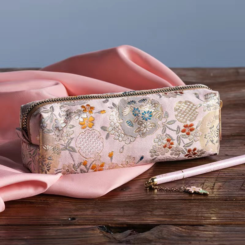 Vintage Embroidered Stationery Pouch