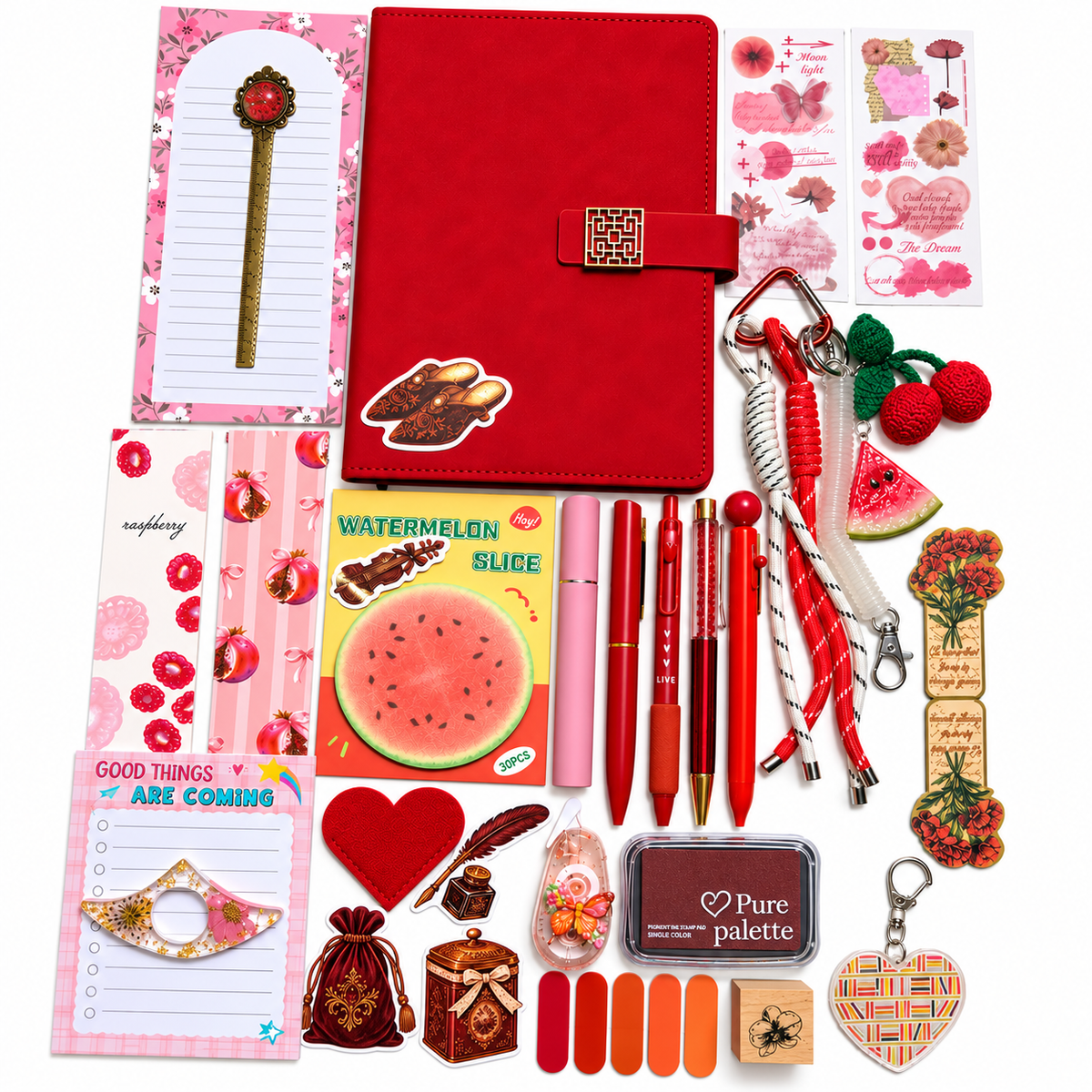 A5 Bookish Bundle - Red & Pink