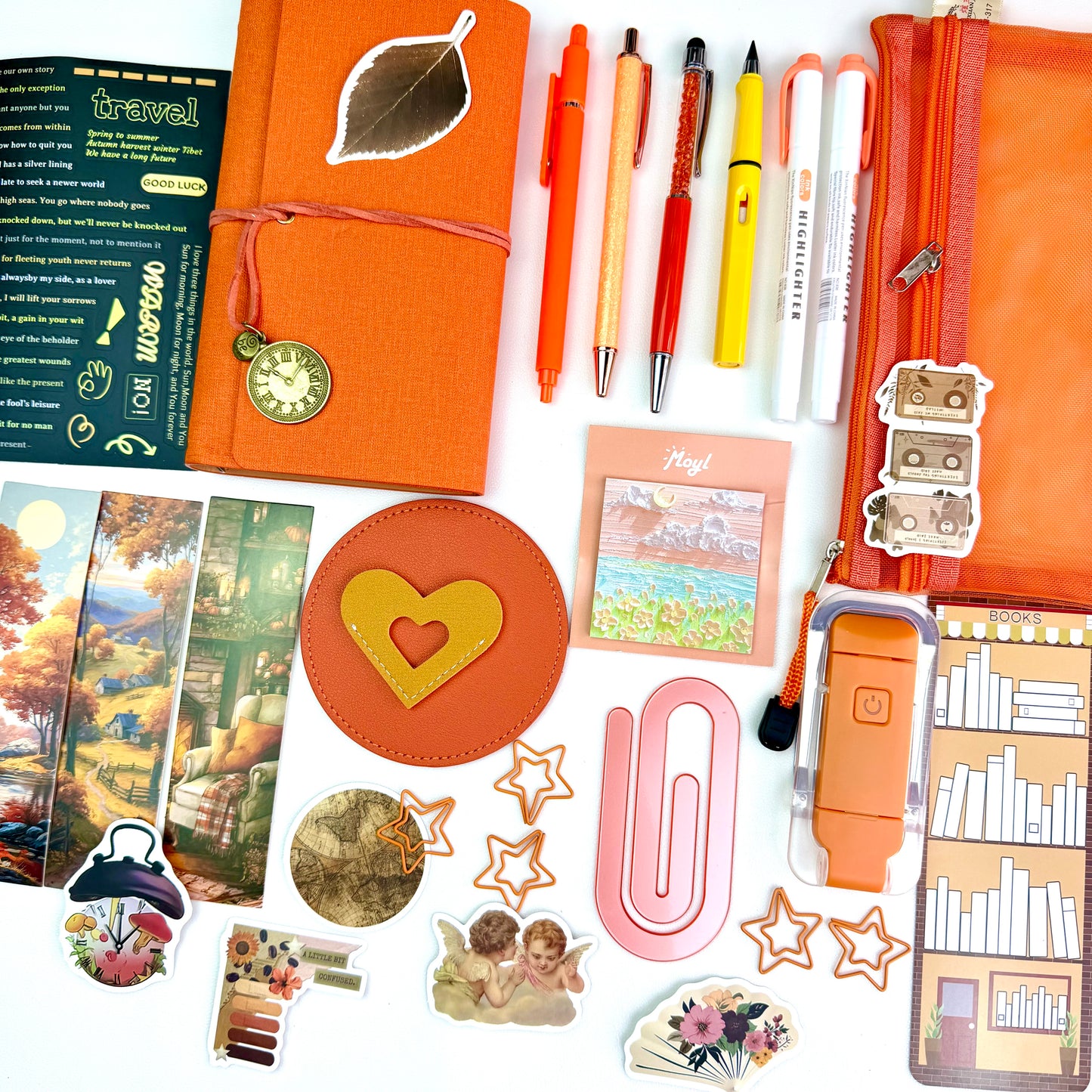 Travel Journal Bookish Bundle 🧭 ORANGE