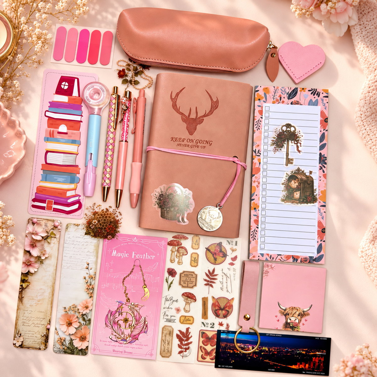 Vintage Journal Bookish Bundle – Dusty Pink
