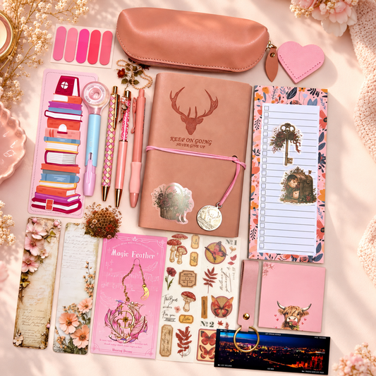 Vintage Journal Bookish Bundle – Dusty Pink