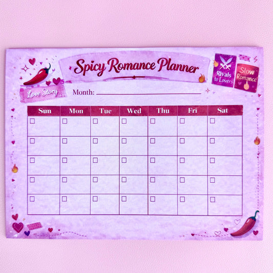 Spicy Romance Monthly Planner