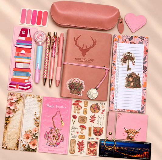 Vintage Journal Bookish Bundle – Dusty Pink