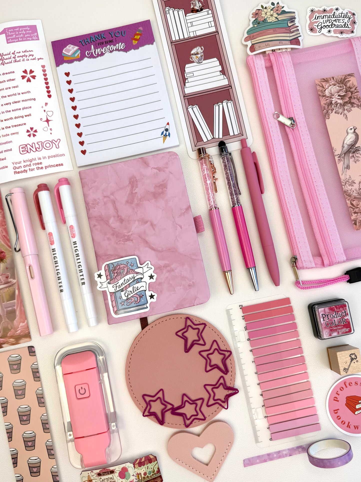 💗 Bookish Bundle SOFT ROSE MARBLE