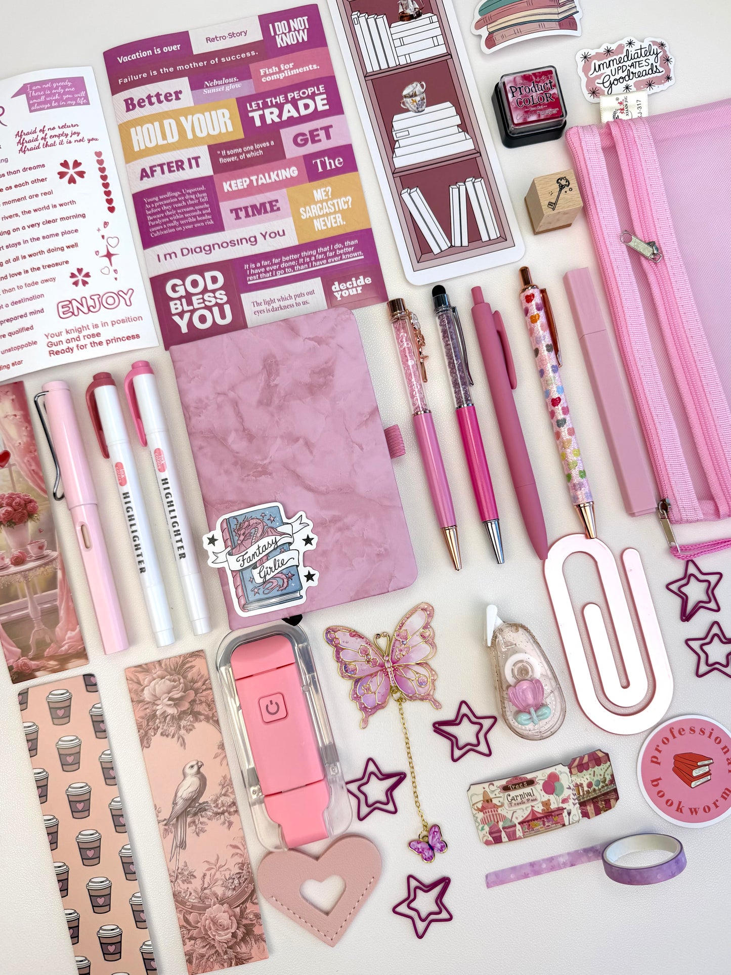 💗 Bookish Bundle SOFT ROSE MARBLE