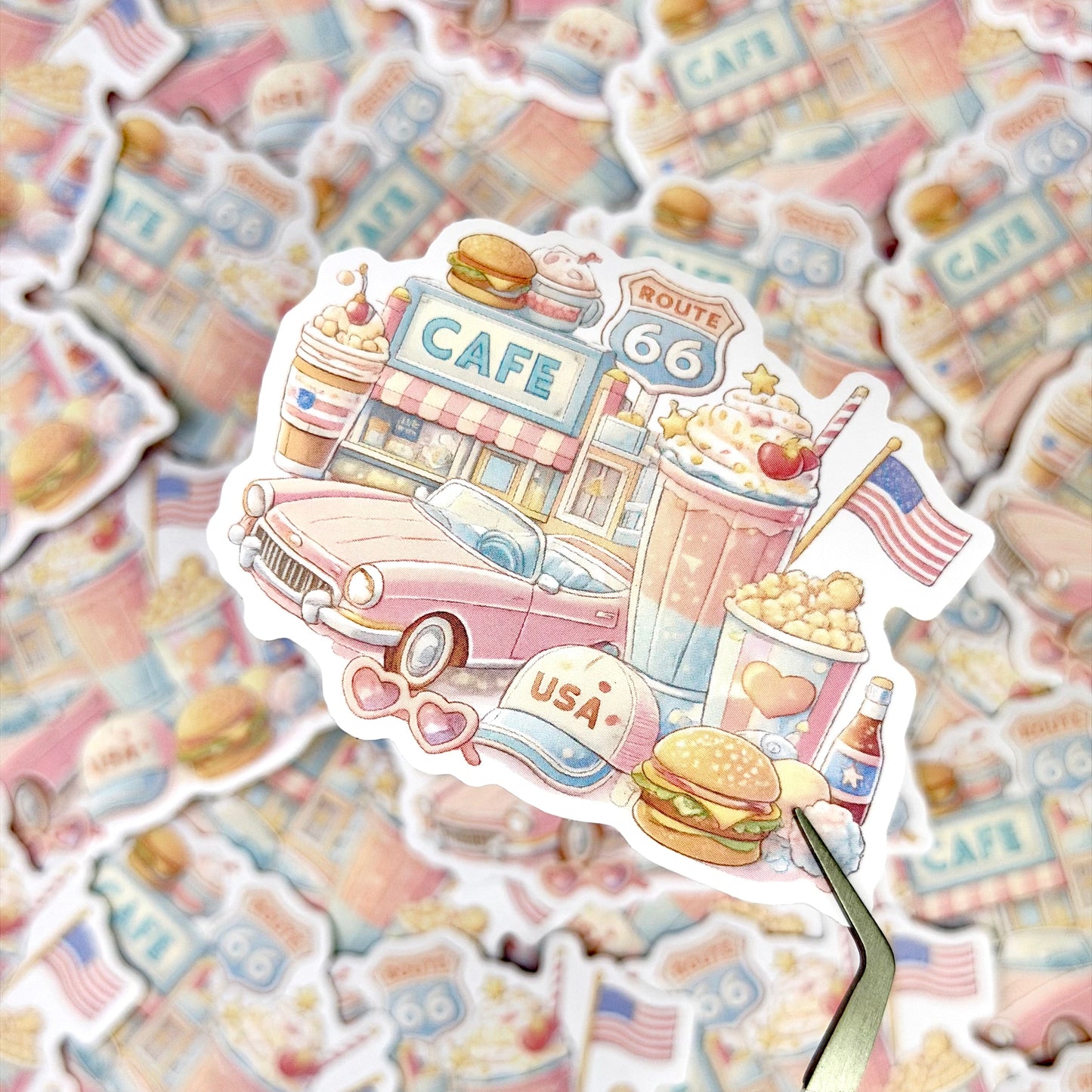 Retro USA Sticker