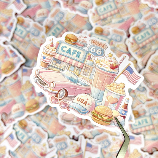 Retro USA Sticker
