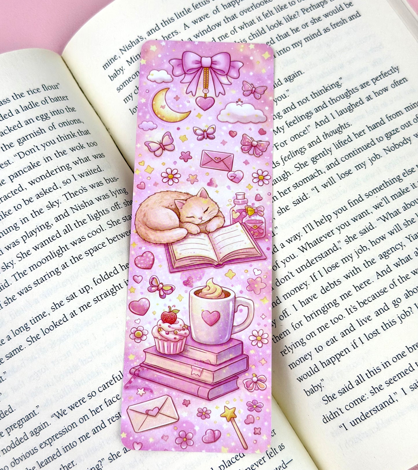 Cat Books Bookmark