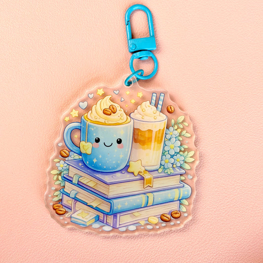 Coffe & Books Keychain