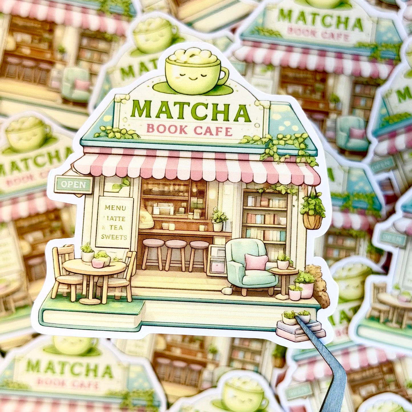 Matcha Book Cafe Sticker