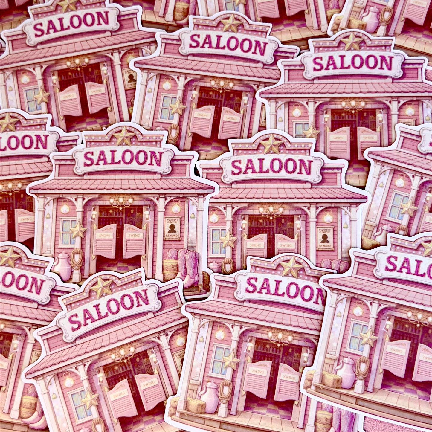 Pink Saloon Sticker