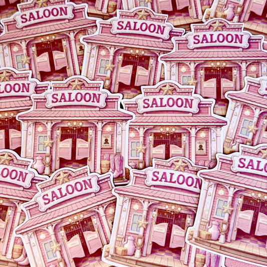 Pink Saloon Sticker