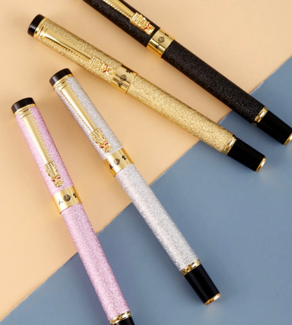 Vintage Gold Fountain Pen for Journaling