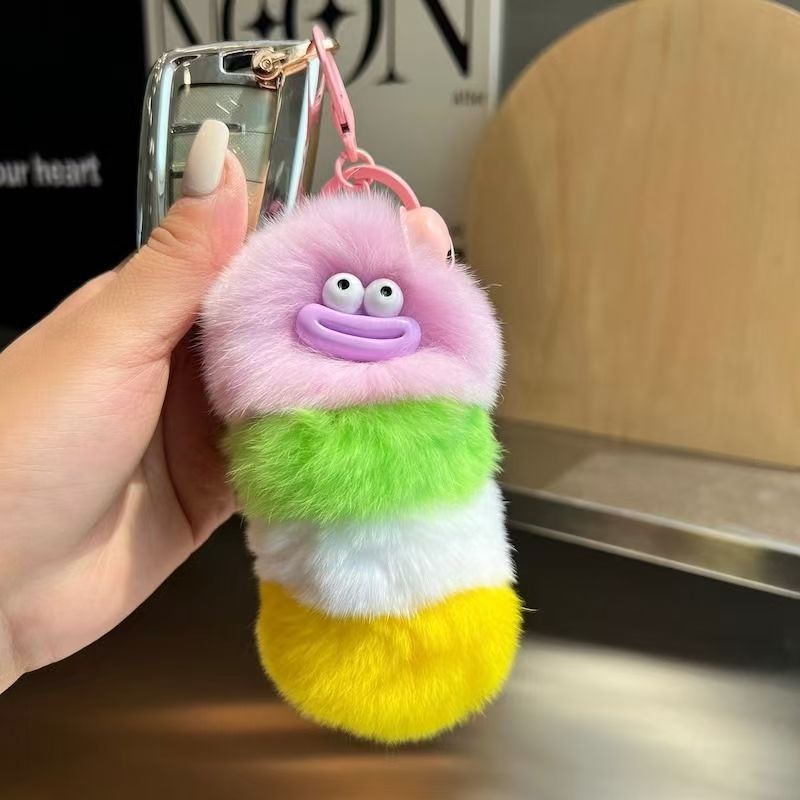 Cute caterpillar keychain