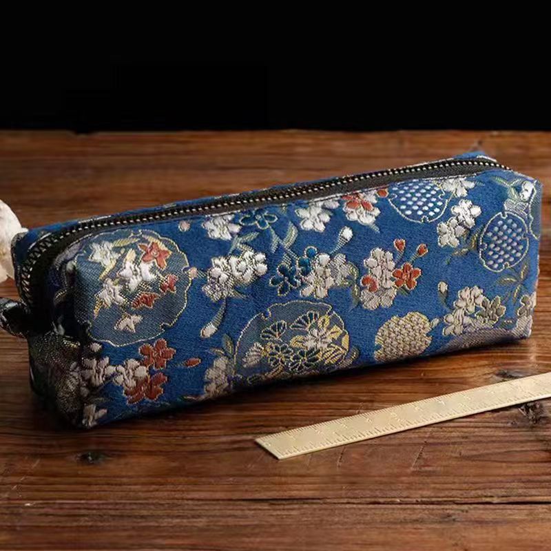 Vintage Embroidered Stationery Pouch