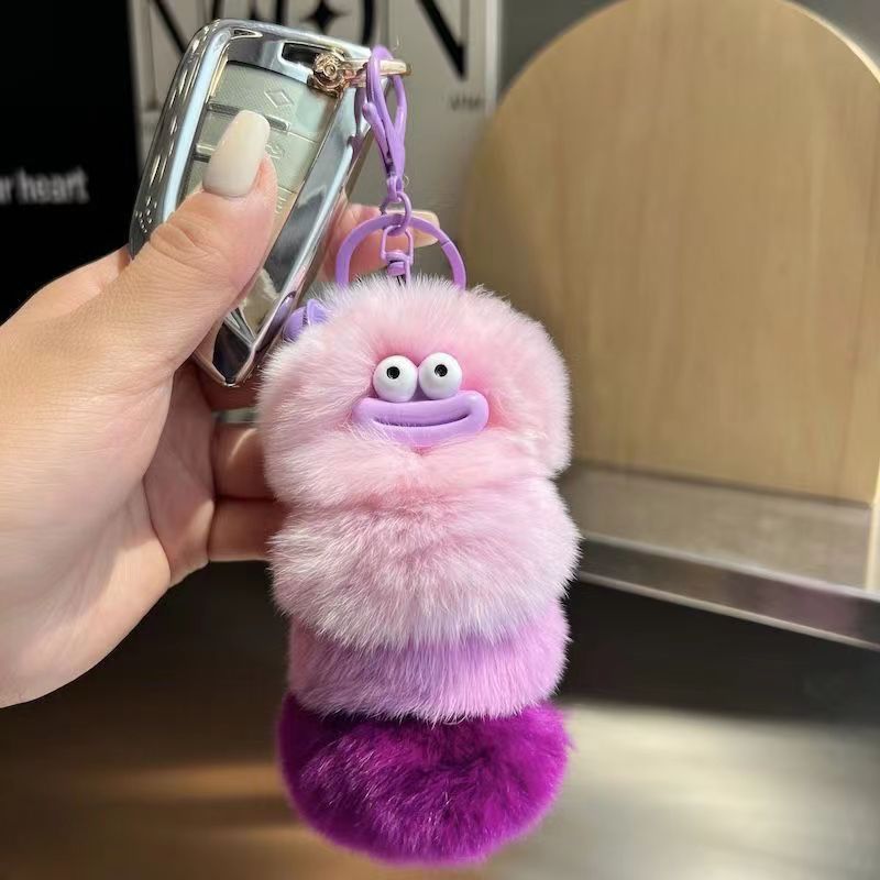 Cute caterpillar keychain