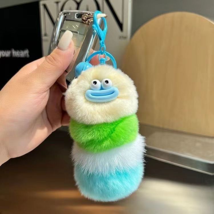 Cute caterpillar keychain