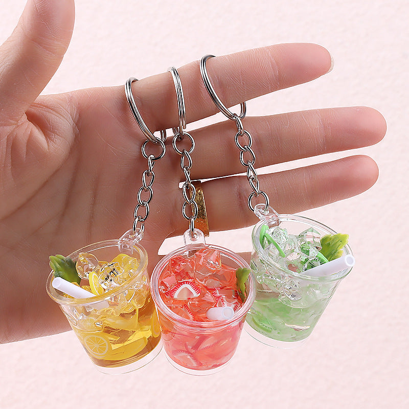 Iced drink keychain