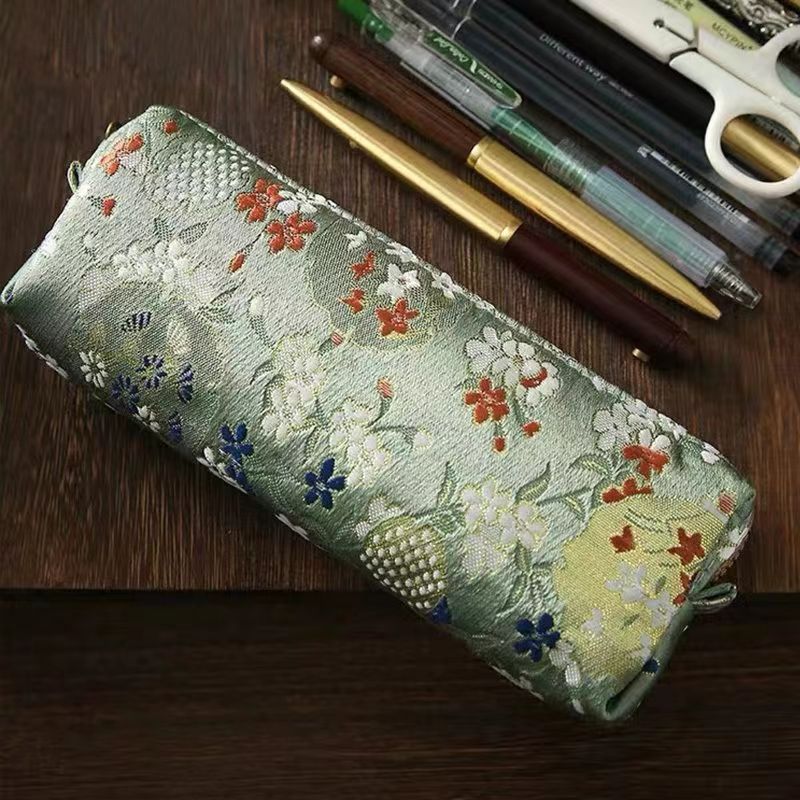 Vintage Embroidered Stationery Pouch