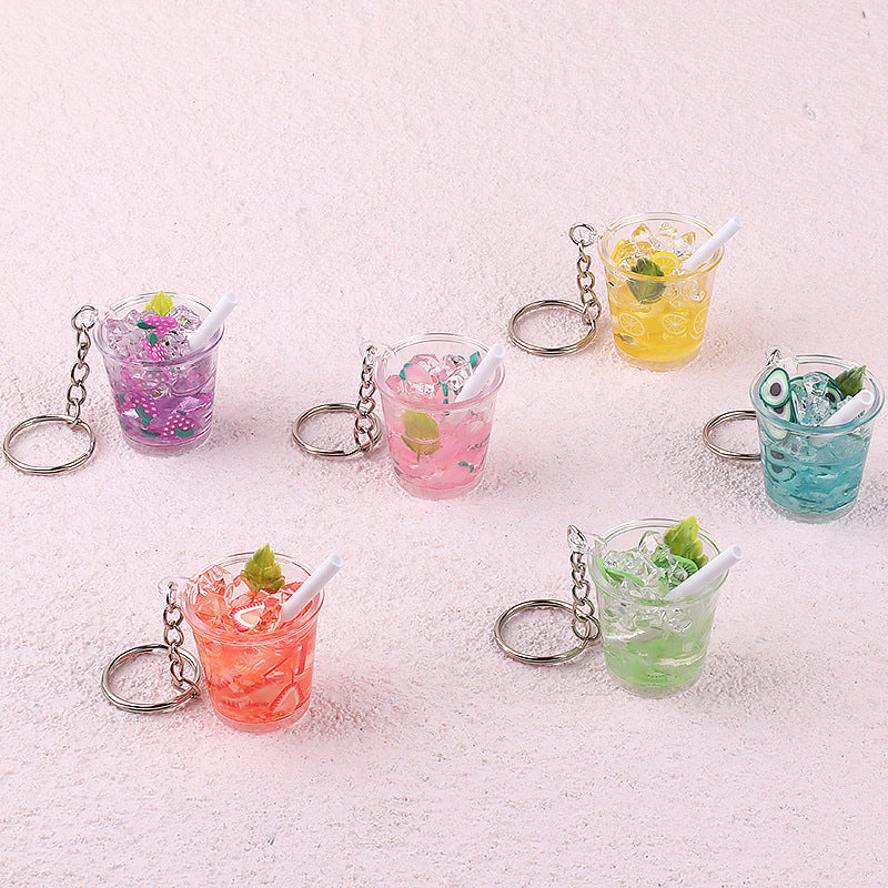 Iced drink keychain