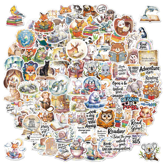 Animal Sticker Set 100 PCS Holographic