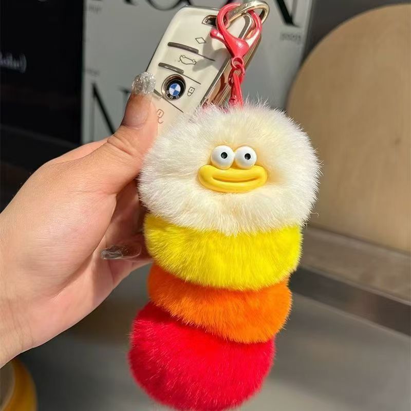 Cute caterpillar keychain