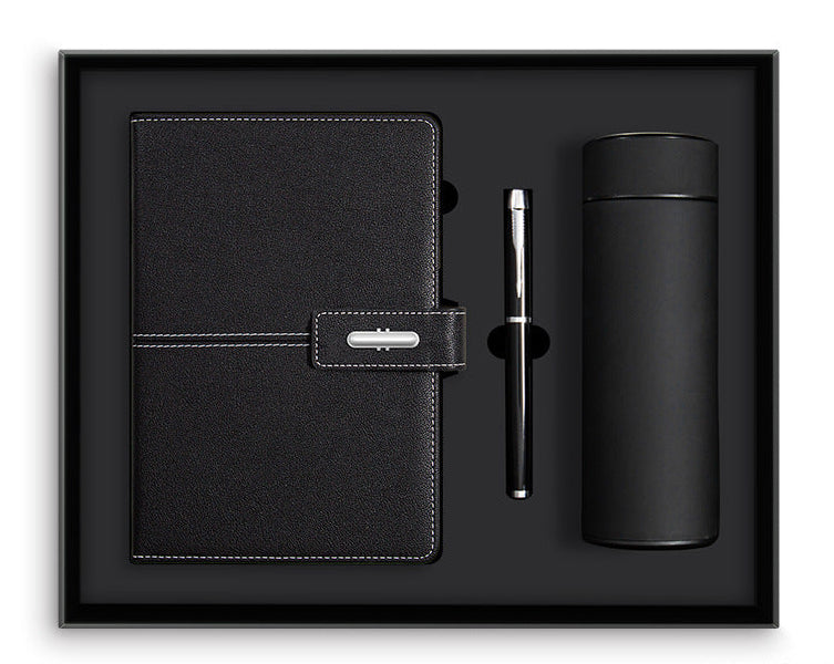 Classic Journal Gift Set – Notebook, Metal Pen & Thermos