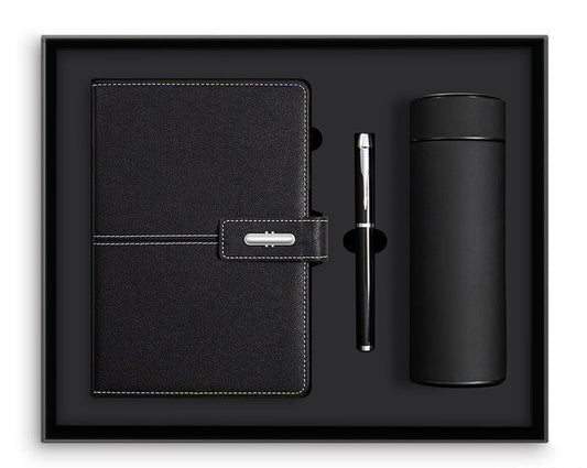 Classic Journal Gift Set – Notebook, Metal Pen & Thermos