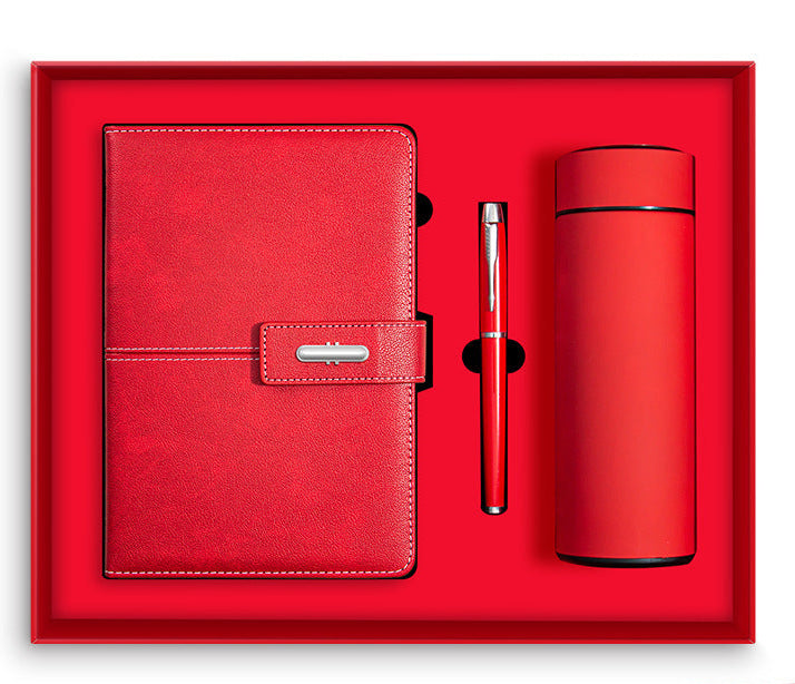 Classic Journal Gift Set – Notebook, Metal Pen & Thermos