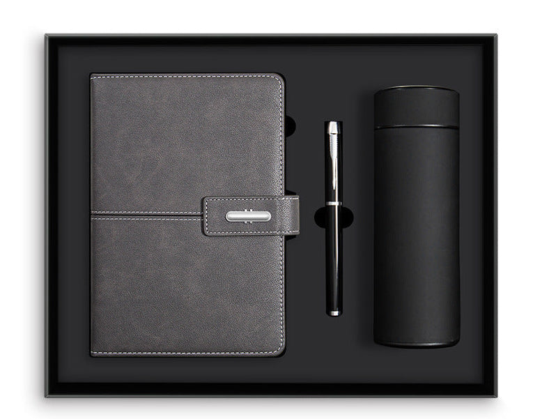 Classic Journal Gift Set – Notebook, Metal Pen & Thermos