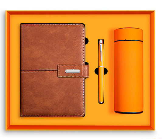 Classic Journal Gift Set – Notebook, Metal Pen & Thermos
