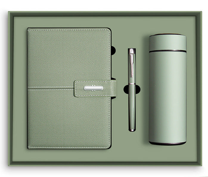 Classic Journal Gift Set – Notebook, Metal Pen & Thermos