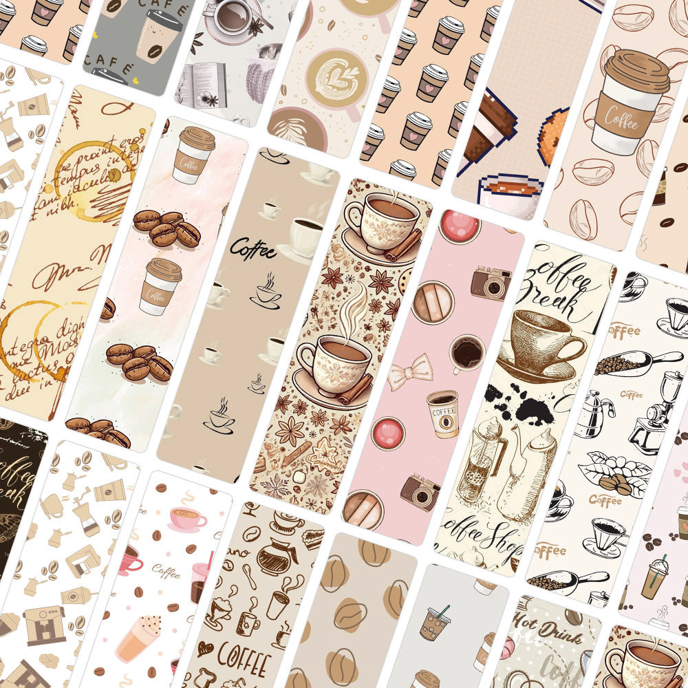 Coffee set of 24 bookmarks