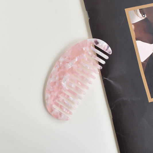 Oval Hair Comb Pink