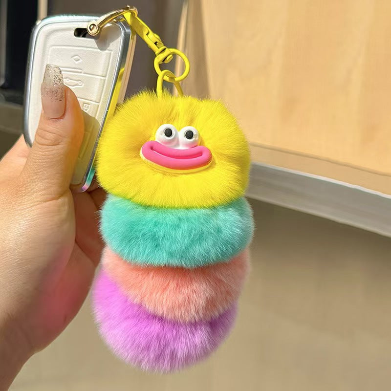 Cute caterpillar keychain