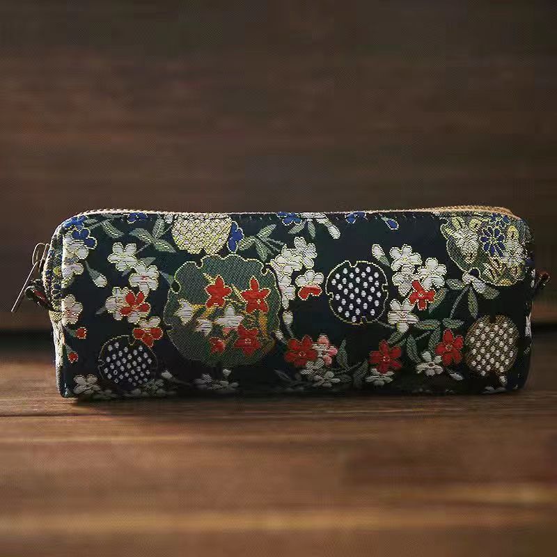 Vintage Embroidered Stationery Pouch