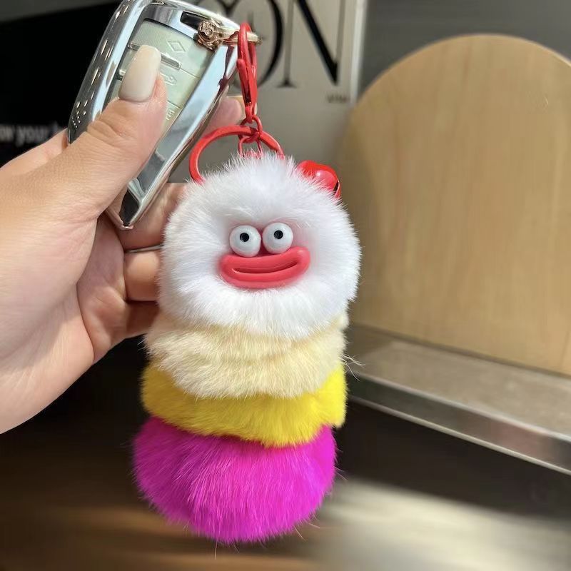 Cute caterpillar keychain