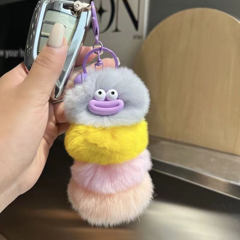 Cute caterpillar keychain